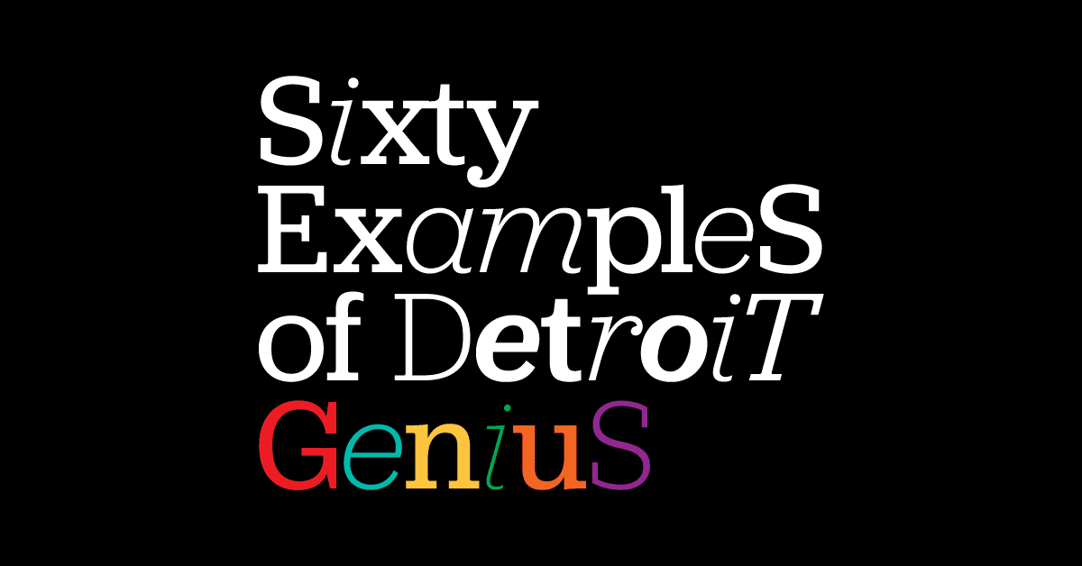 Sixty Examples of Detroit Genius logo