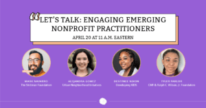 Let's Talk: Engaging Emerging Nonprofit Practitioners
